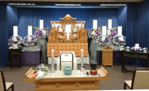 M様　川越市やすらぎのさと第6式場 無宗教葬祭壇